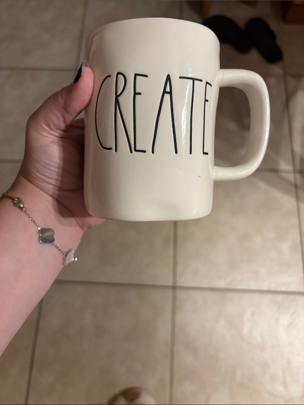 Rae Dunn CREATE Mug in Cream and Black
